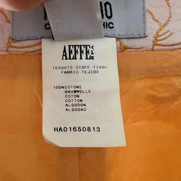 Moschino Cheap and Chic Pencil Skirt Tangerine Orange Embroidered Floral 12 - Picture 13 of 15